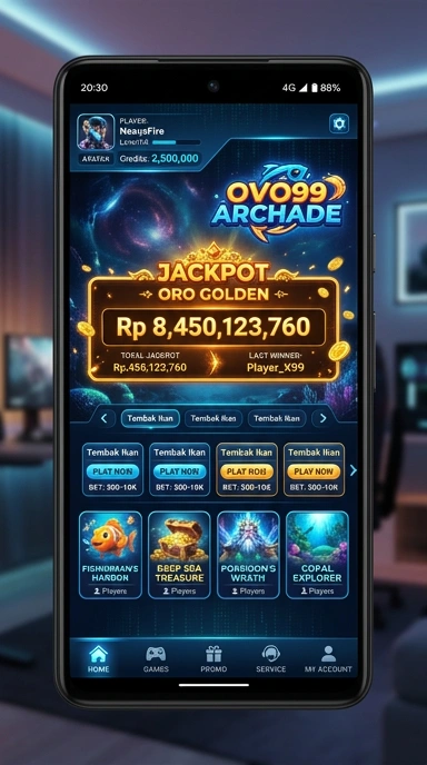 Tampilan utama aplikasi ovo99 dengan berbagai kategori aplikasi.